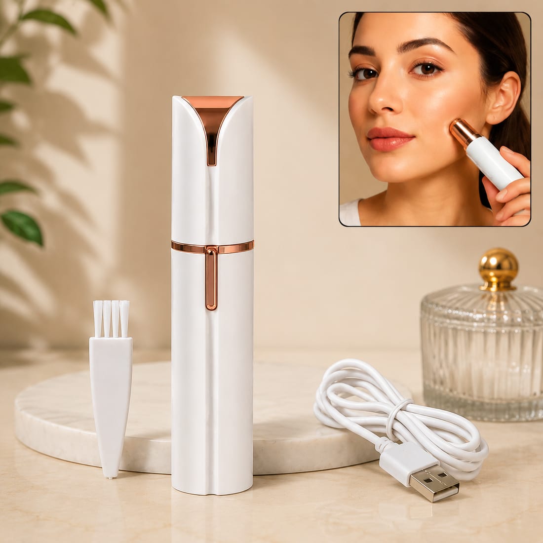 Facial Hair Remover for Women – Rechargeable & Painless Grooming