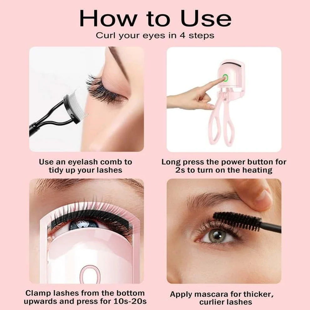 Electric Heated Eyelash Curler – USB Rechargeable | BeautyBare