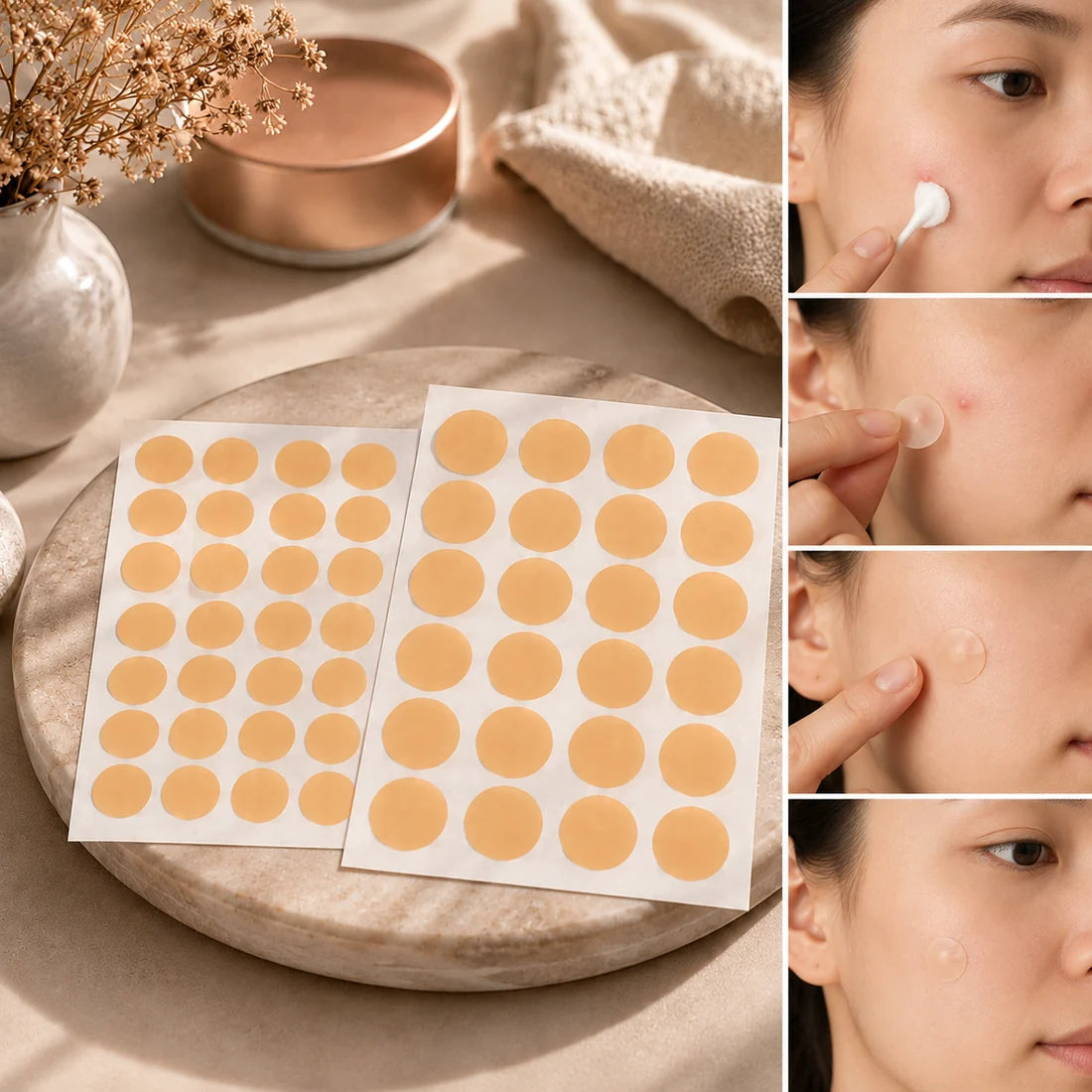 Pimple Patches – Hydrocolloid & Tea Tree Oil for Acne