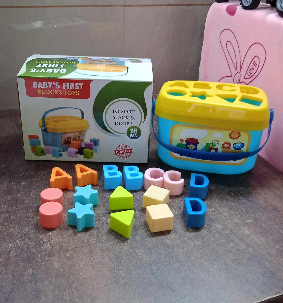Baby Shape Sorter Toy – Geometric Stacking Blocks
