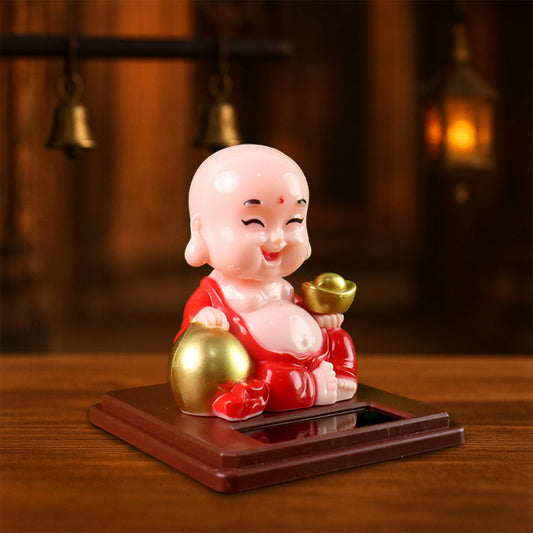 Solar Buddha Moving Head Statue