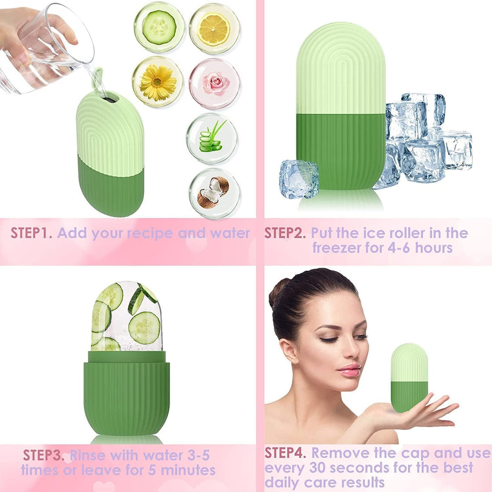 Ice Roller for Face – Reusable Facial Massager & Eye Relief