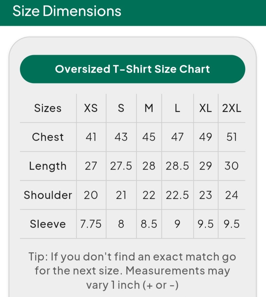 Oversized t-shirt (180 GSM)