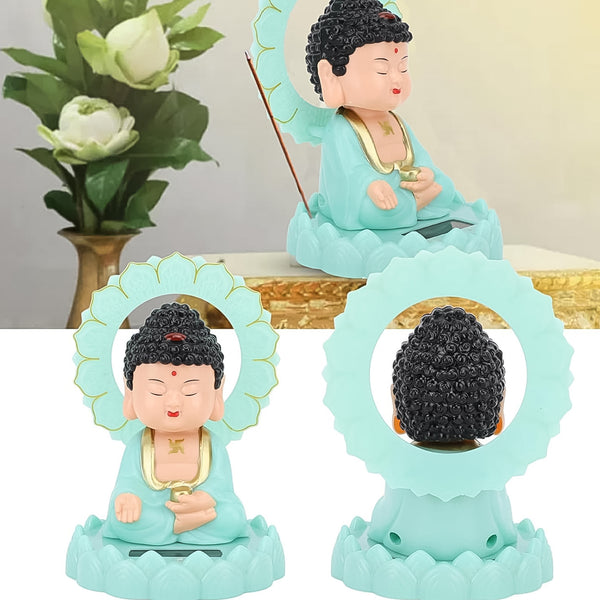 Solar Buddha Statue – Eco-Friendly Moving Head Decor