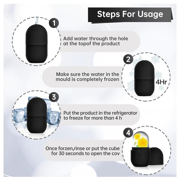 Ice Roller for Face – Reusable Facial Massager & Eye Relief