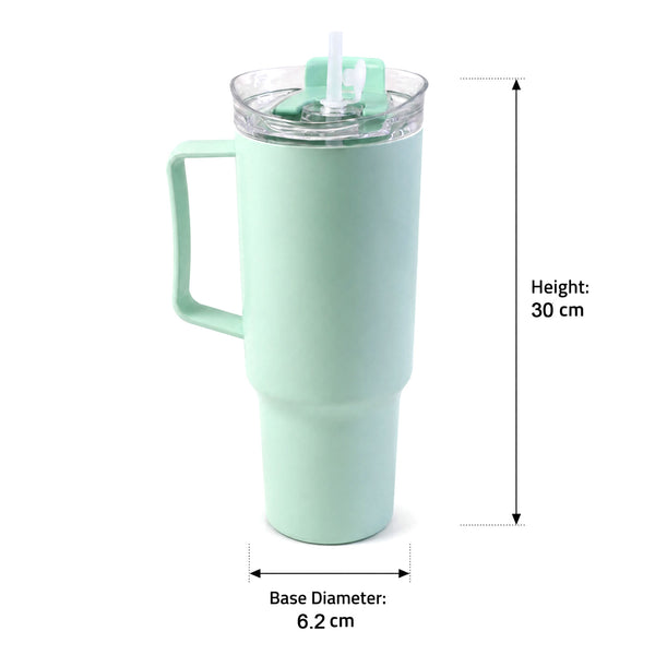 Travel Tumbler 1800 ML with Handle and Straw Lid for Gym and Office (1 Pc)